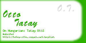 otto tatay business card